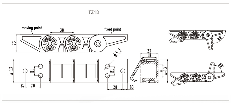 TZ18 series engineering plastic drag chain