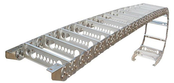 Steel cable drag chain upper and lower split type