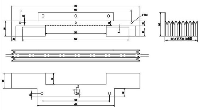 Accordion Flexible Bellow Cover For Glass Machine