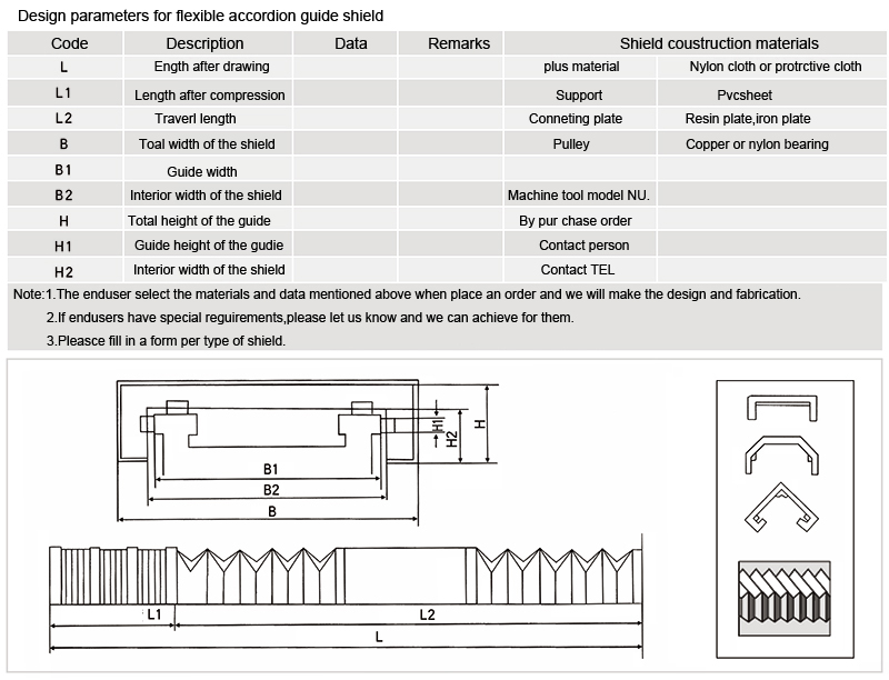 Customized Flexible Bellow Cover for CNC Machine